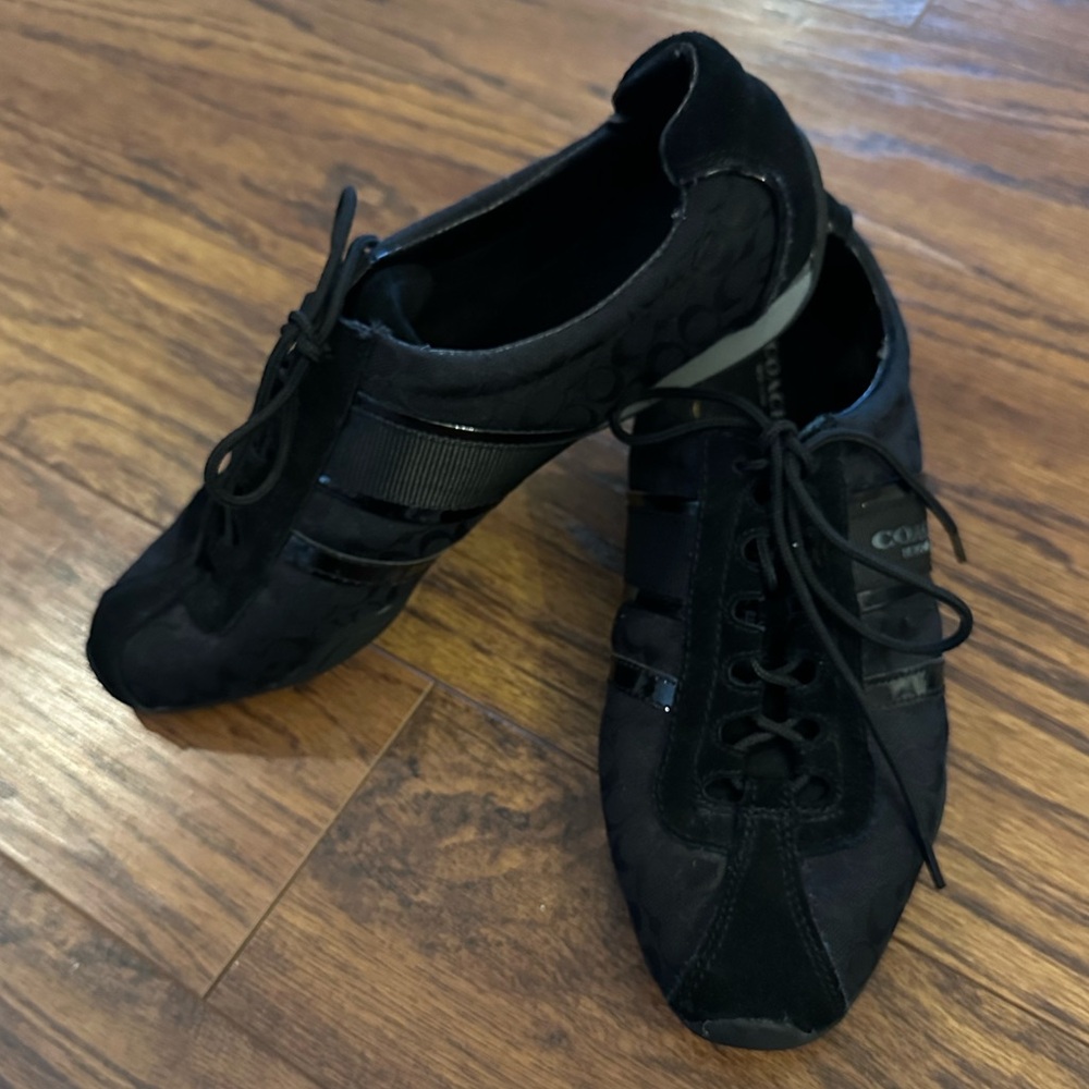 Coach Black Lace-Up Sneakers